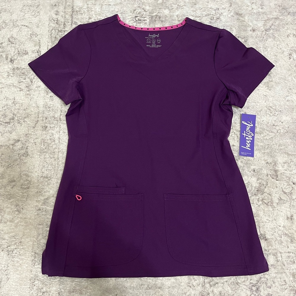 HeartSoul Scrub Top - Eggplant